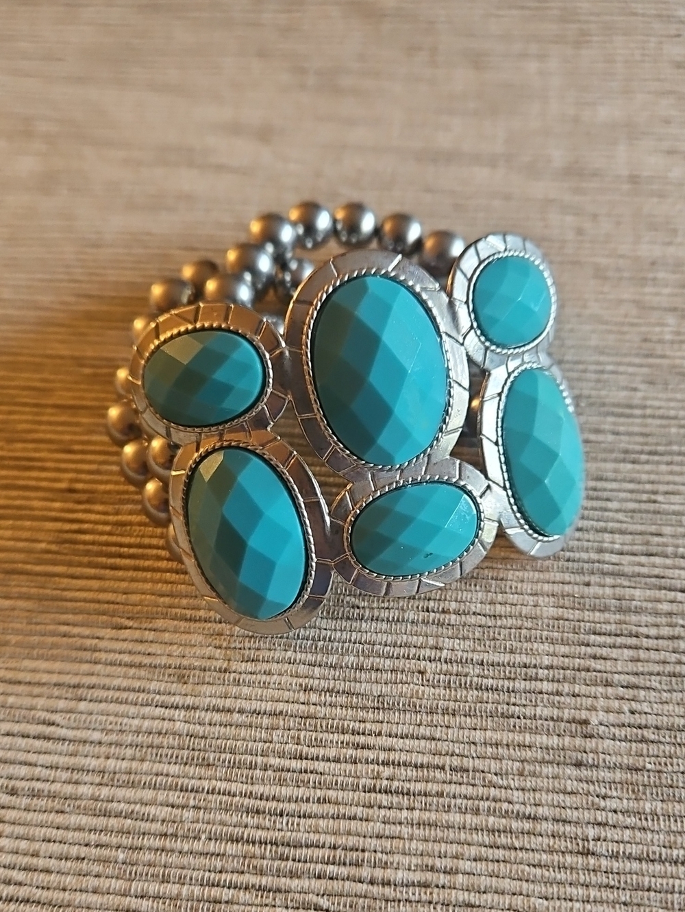 4 For $10 Turquoise Statement Stretch Bracelet